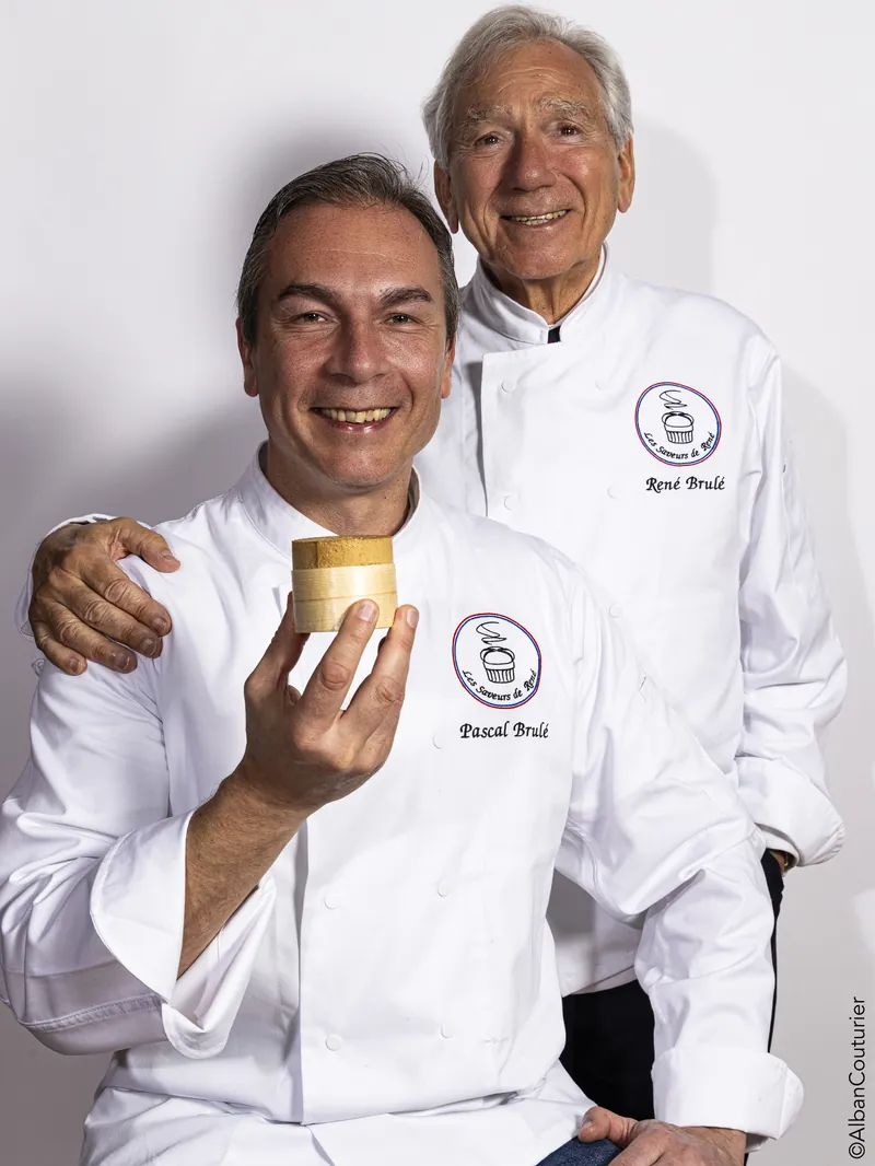 Ren&eacute; et Pascal Brul&eacute;, fondateurs des Saveurs de Ren&eacute; &mdash; deux g&eacute;n&eacute;rations de p&acirc;tissiers