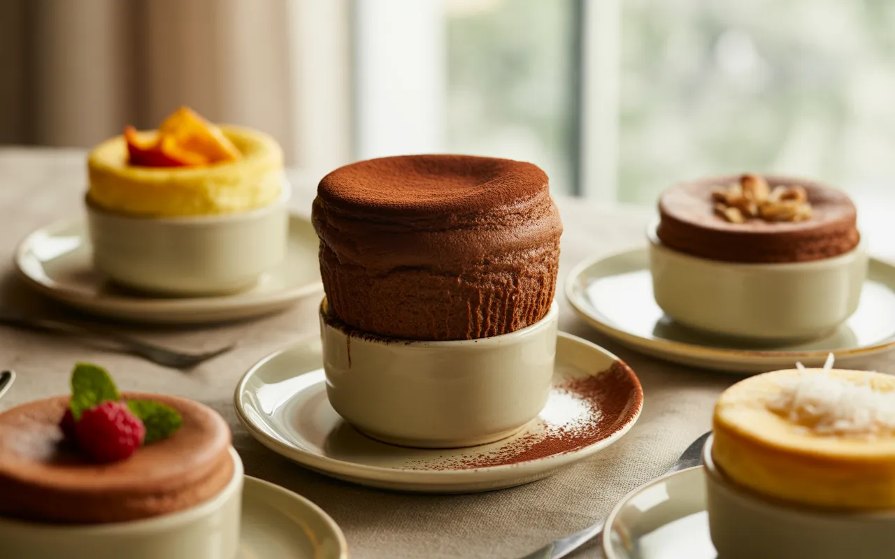 Menus de saison : idées de cartes avec soufflés (mangue, chocolat, framboise, café, coco) – Les Saveurs de René