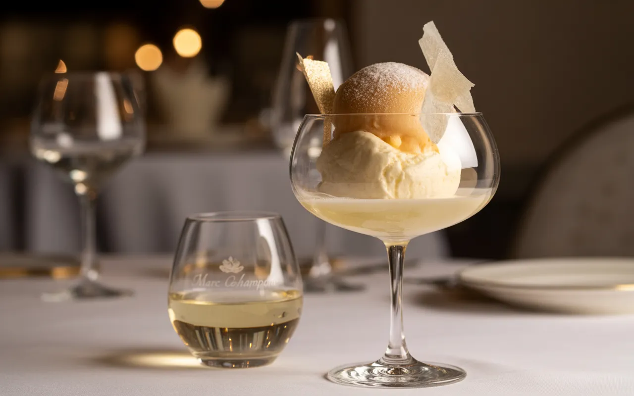 Desserts de fête : misez sur l’élégance du Soufflé Glacé au Marc de Champagne
