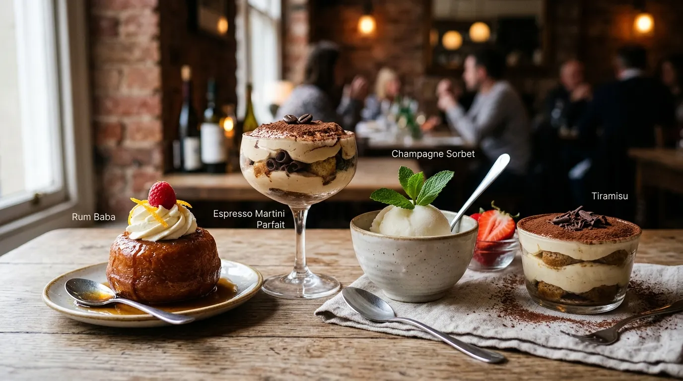 Desserts avec alcool : idées de fin de repas tendance pour une carte qui marque les esprits