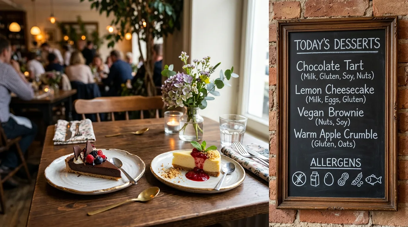 Allergènes à la carte et à l'oral : obligations du restaurateur sur les desserts