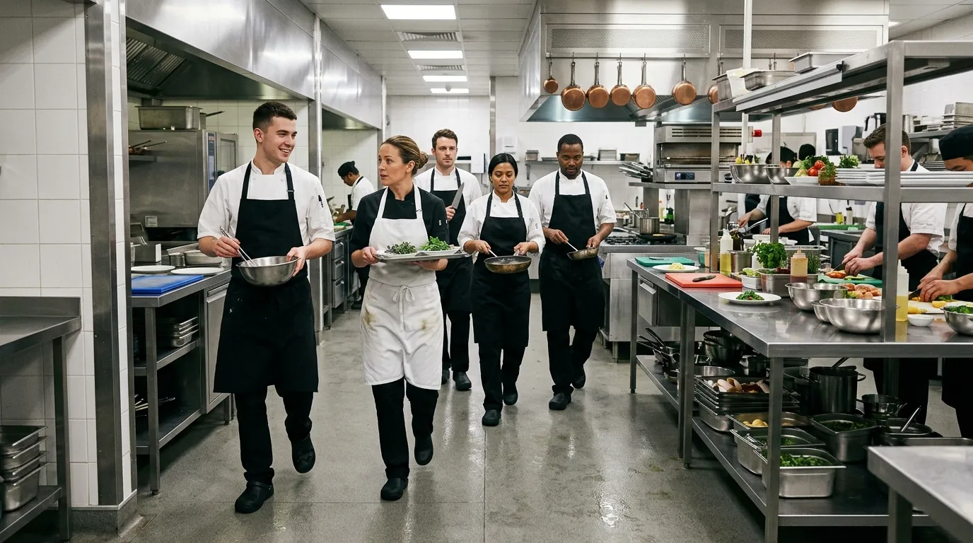 Marche en avant en cuisine : principe, circuits propres et organisation dans le temps