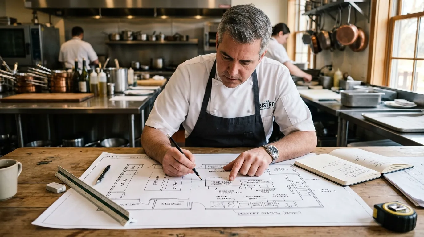 Ouverture d'un établissement : penser le poste dessert dès le plan de cuisine