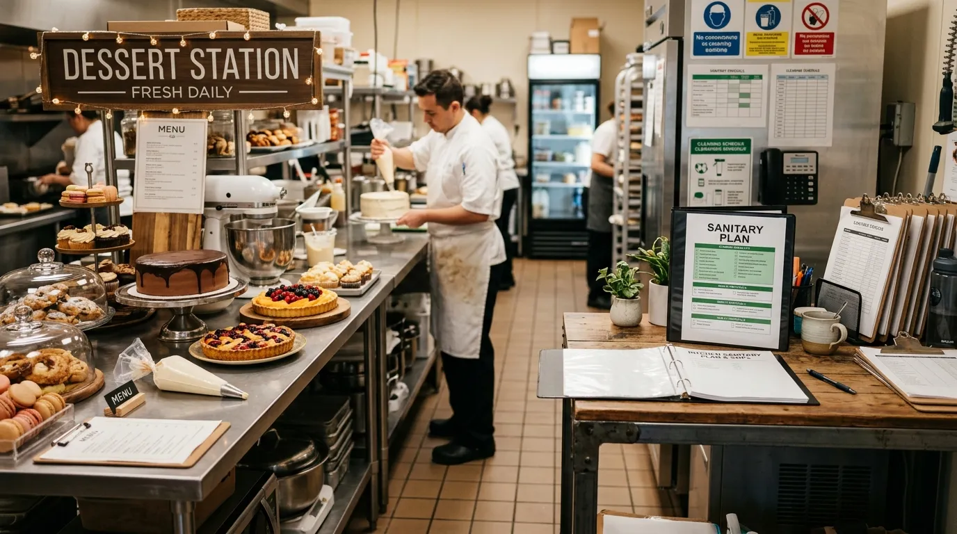 Plan de maîtrise sanitaire : où apparaît le poste dessert dans le document ?