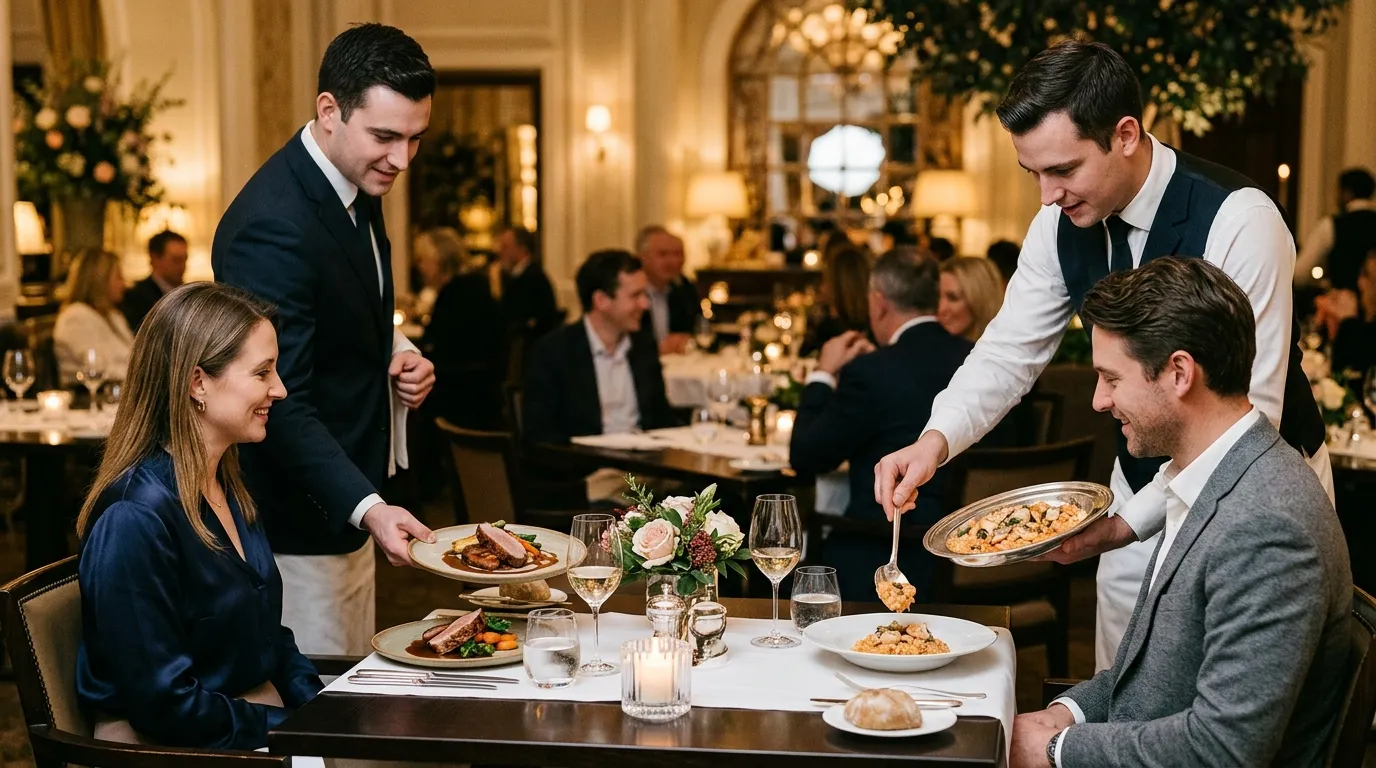 Service à la française, à l'anglaise ou à la russe : les grands types de service en salle