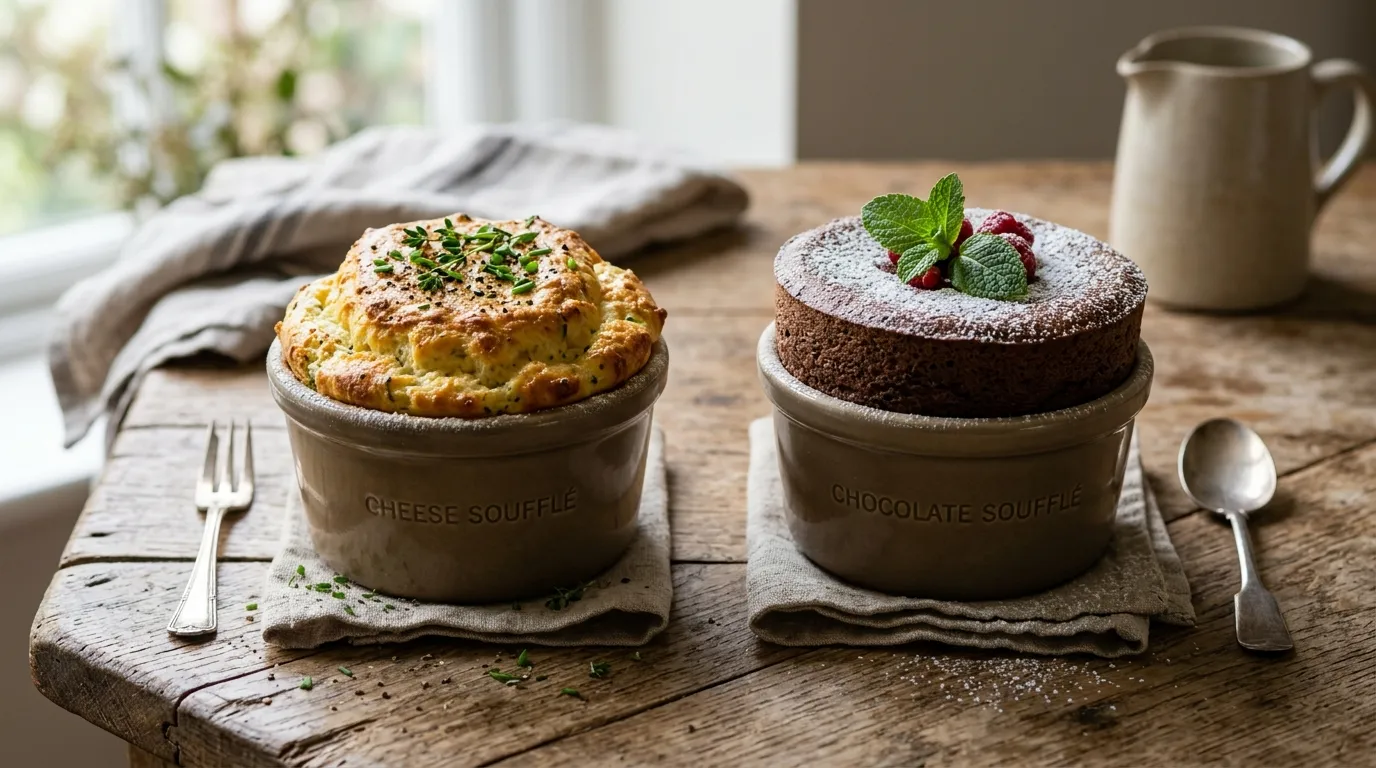 Soufflé sucré, soufflé salé : deux traditions, une même technique